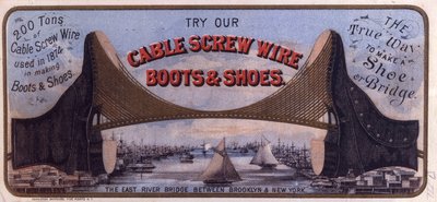 Cable Screw Wire Boots en schoenen, 1874-75 door American School